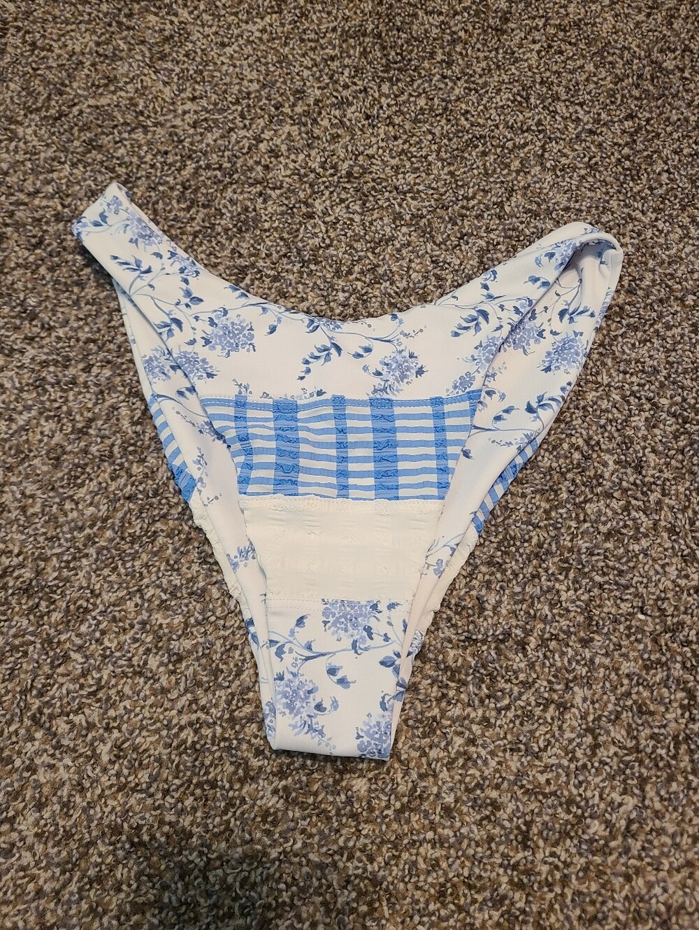 Elysiian montauk reversible bikini bottom - blue Size Small